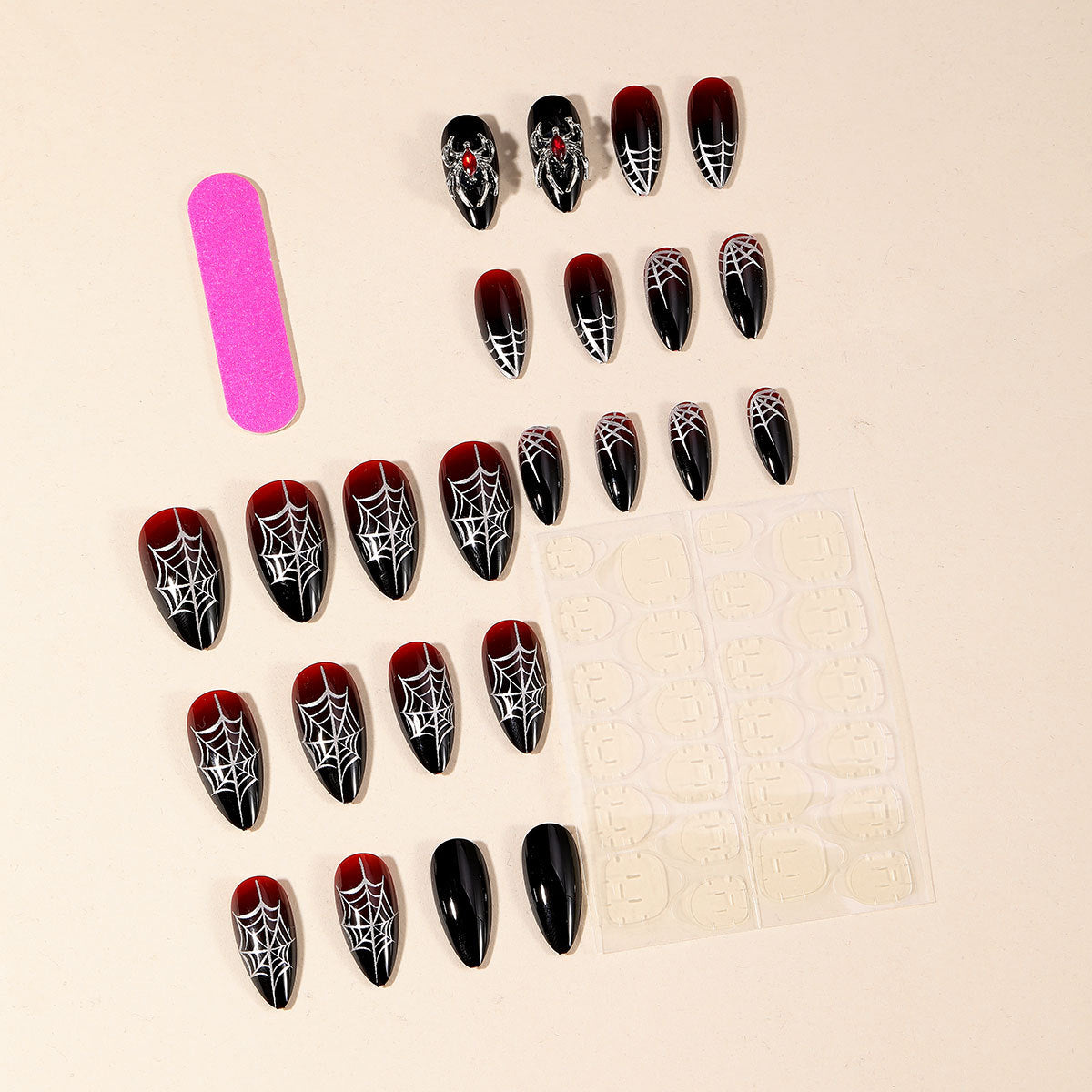 Gothic-Spinnenetz-Nail-Art-Erweiterungen Brehn