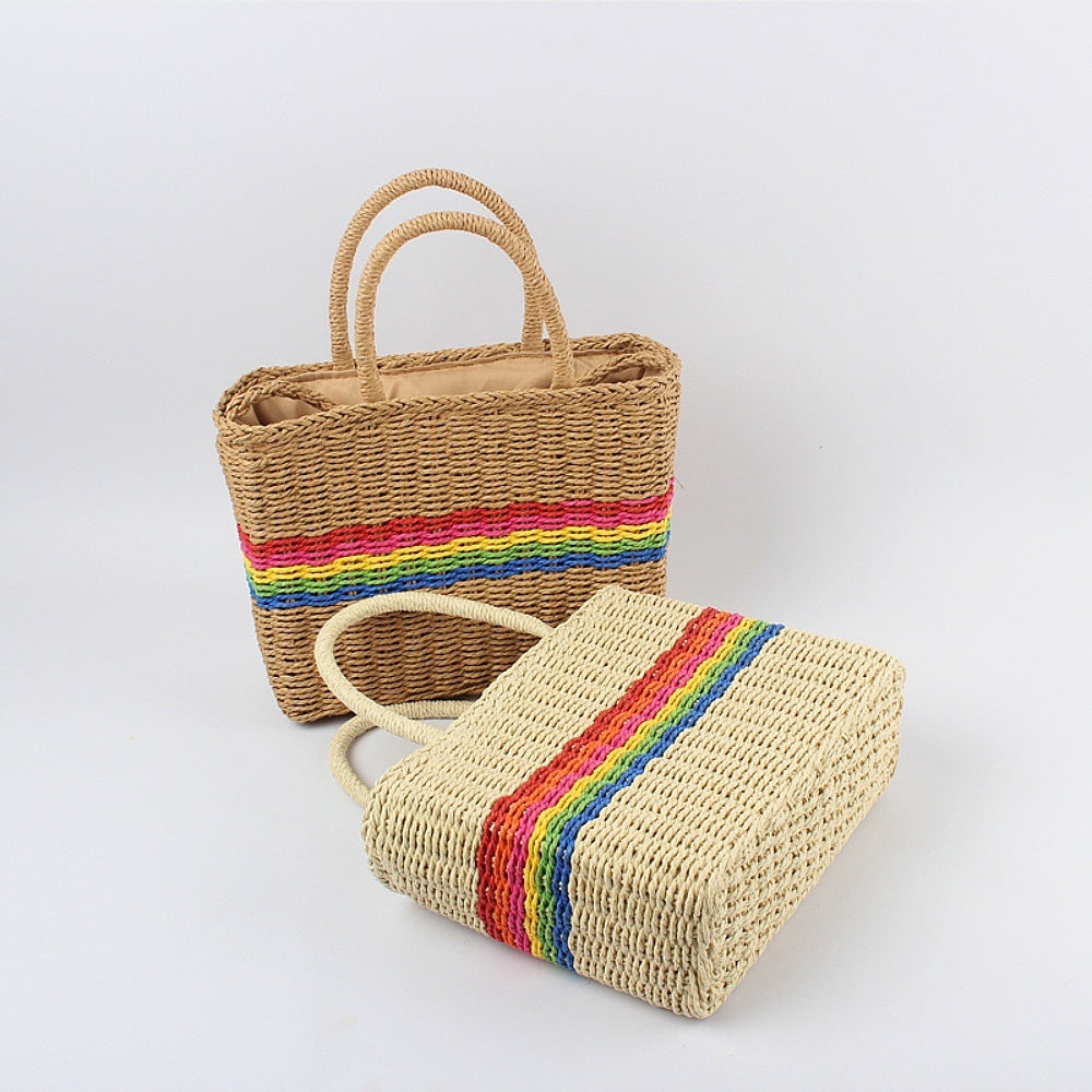 Handtasche mit Buntem Streifendesign Brehn