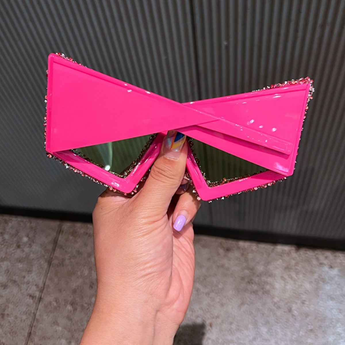 Damen Sonnenbrille mit funkelndem Kristallschmuck Brehn