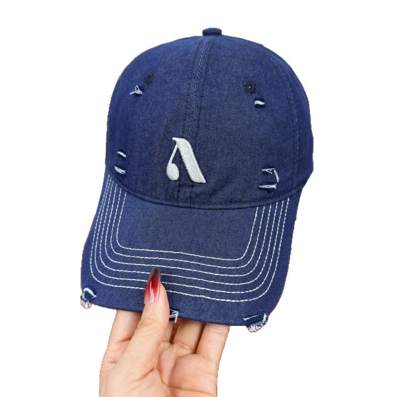 Herren Distressed Denim Style Cap Brehn