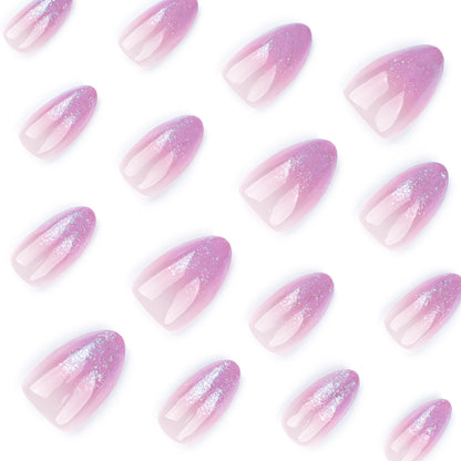 Kunstvolle Nagelverlängerungen mit Glitzer-Gradient Brehn