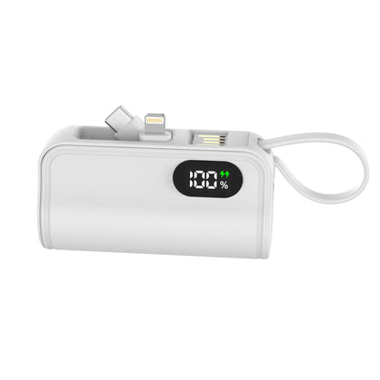 Powerbank mit Integriertem Ladekabel und Digitaler Anzeige Brehn