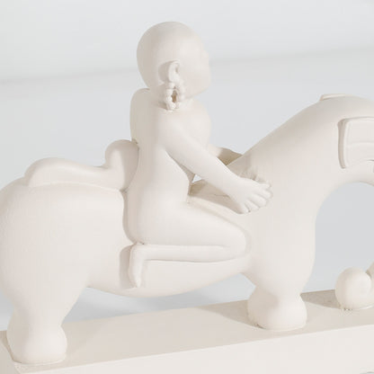 Künstlerische Elefantenreiter Figurine
