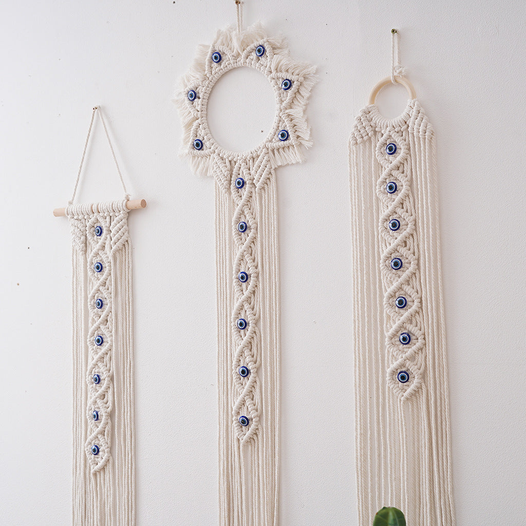Dekorativer Macramé Wandbehang in Sonnenform Brehn
