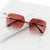 Damen quadratische Sonnenbrille mit verziertem Metalldetail Brehn
