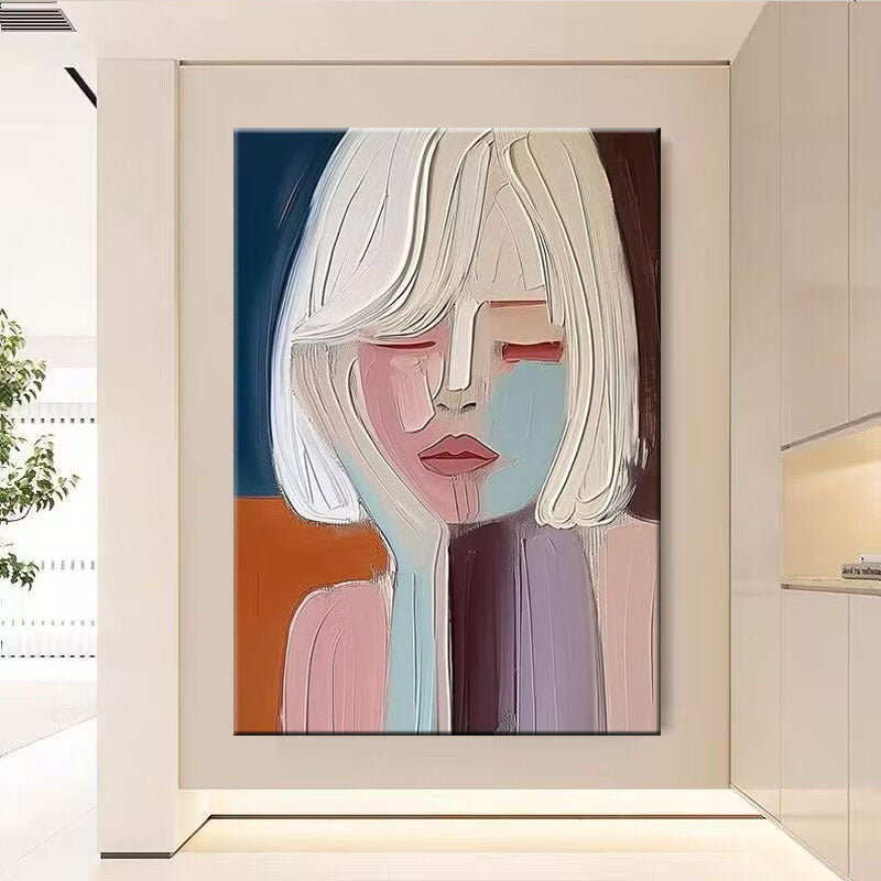 Abstraktes Porträt-Leinwand-Kunstwerk