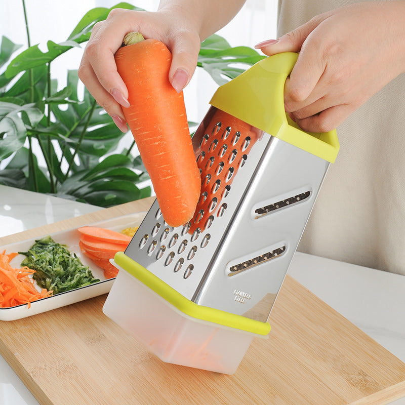 Multifunktionale Edelstahl-Küchenreibe mit Ergonomischem Griff Brehn