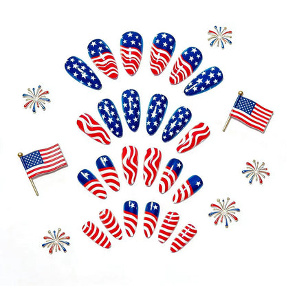 Kunstnägel Im Patriotischen Stars And Stripes Design Brehn