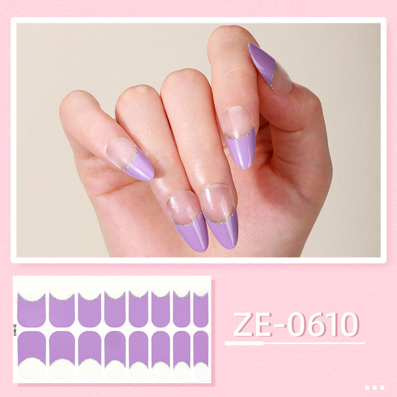 Elegante French Tip Nagelkunst Wraps