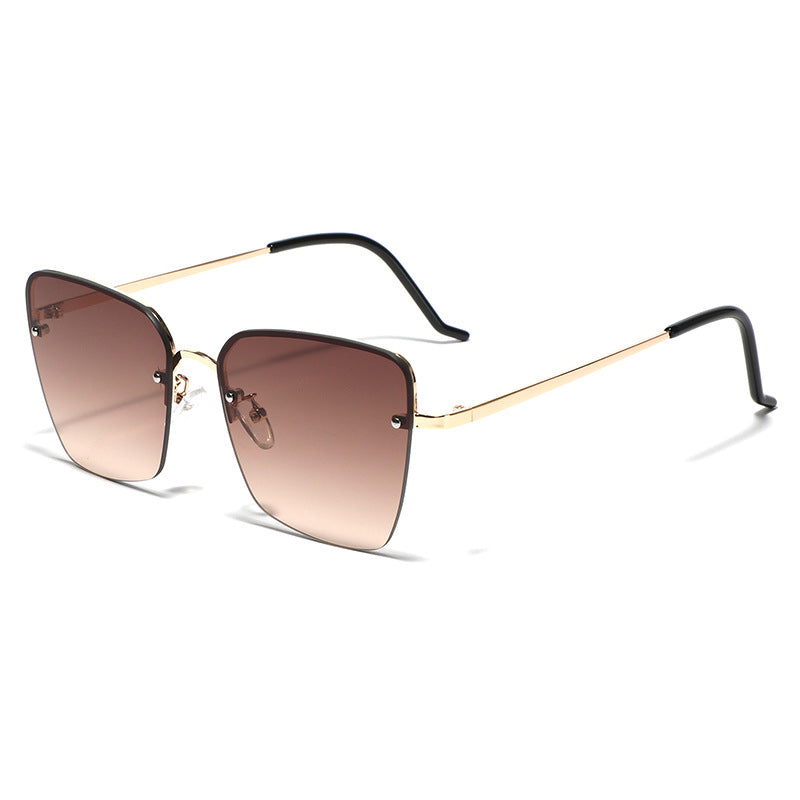 Damen modische quadratische Sonnenbrille mit graduiertem Gläsern Brehn
