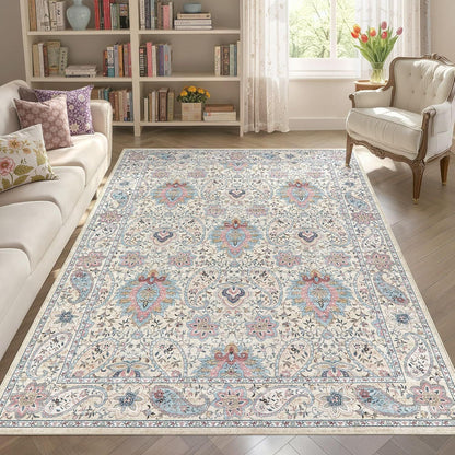 Vintage-inspirierter floraler Teppich