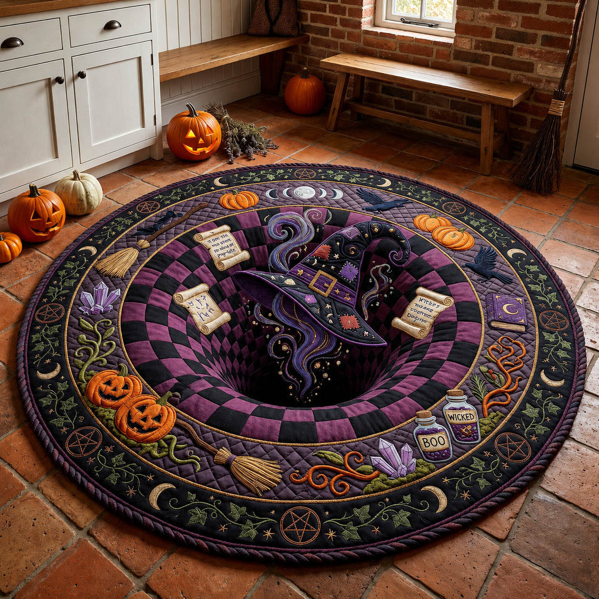 Halloween-inspirierter dekorativer Teppich