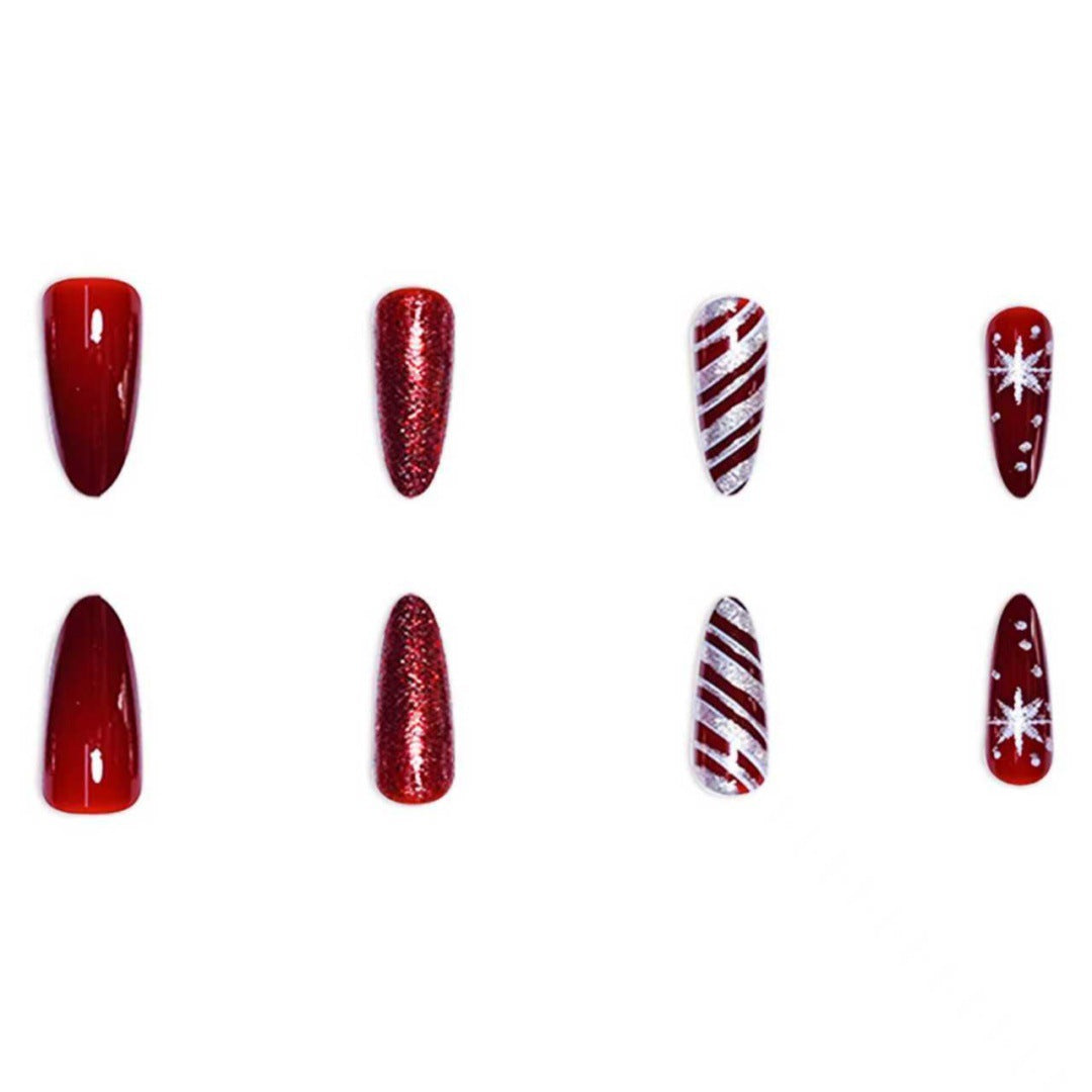 Festliche Feiertags-Stiletto-Nagelkunst Brehn