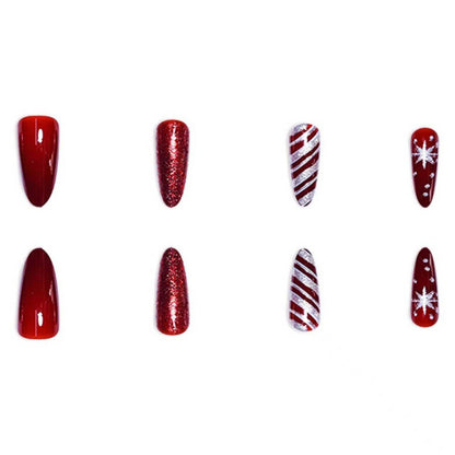 Festliche Feiertags-Stiletto-Nagelkunst Brehn