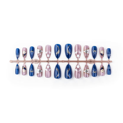 Sport-Themen Press-On Nail Art Set