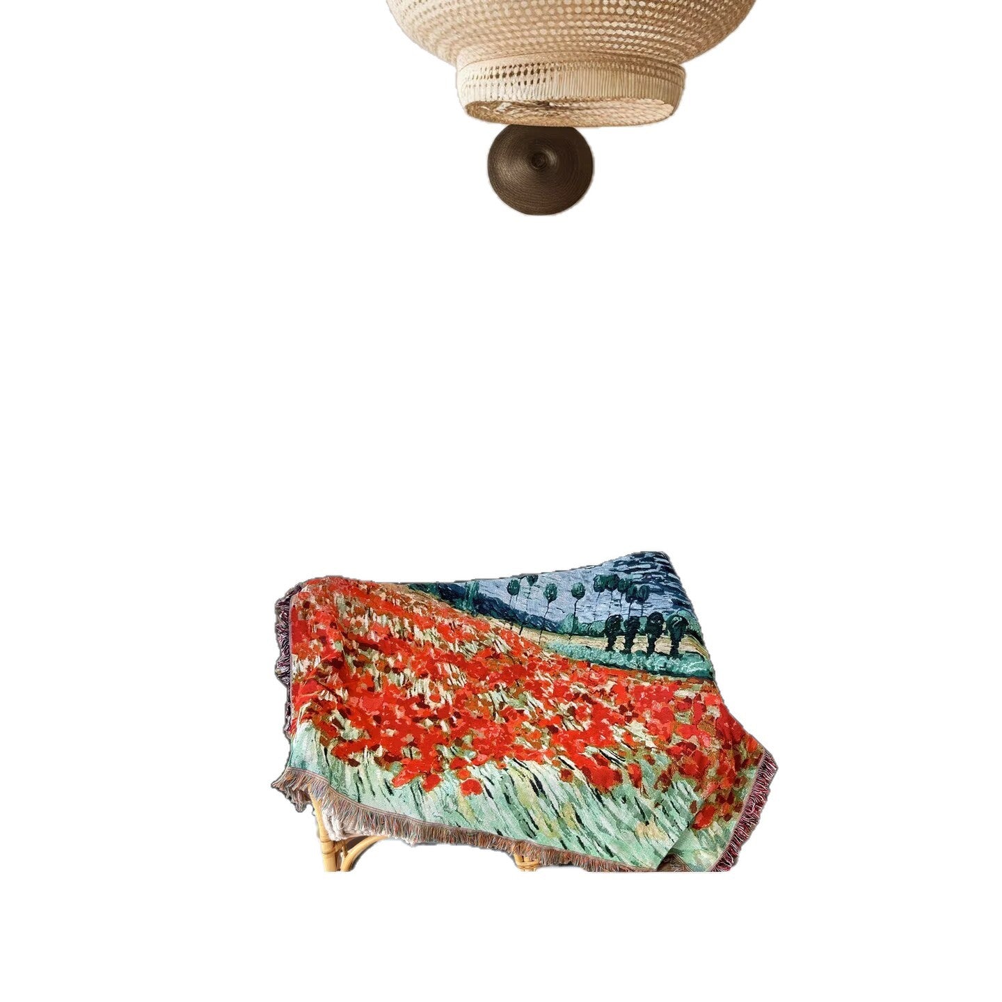 Künstlerische florale Wurfdecke