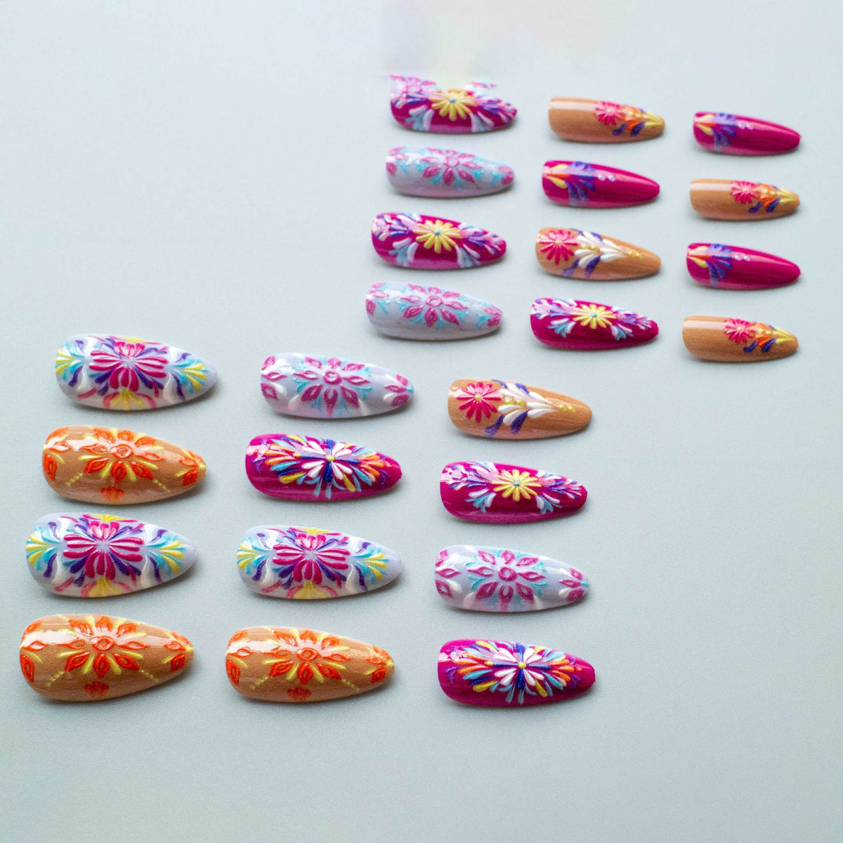 Kreatives Blumen-Acryl-Nagelkunst-Design-Kit