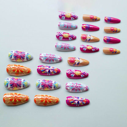 Kreatives Blumen-Acryl-Nagelkunst-Design-Kit