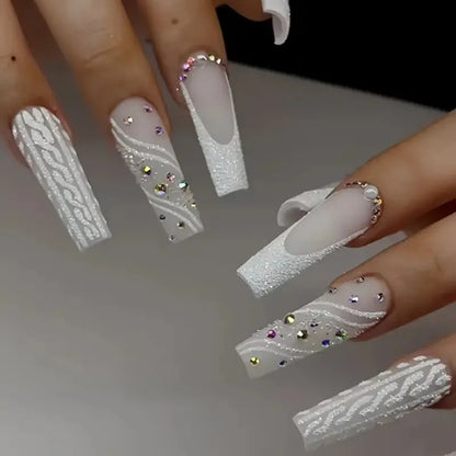 Luxuriöse 3D Glitzer-Nagel-Verzierungen Brehn
