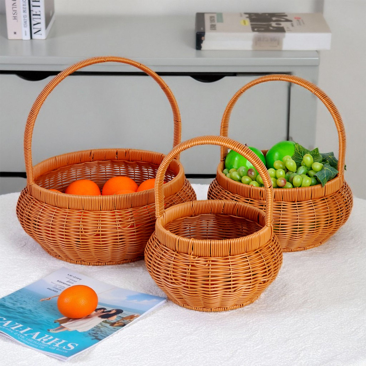 Handgefertigter geflochtener Picknickkorb Brehn
