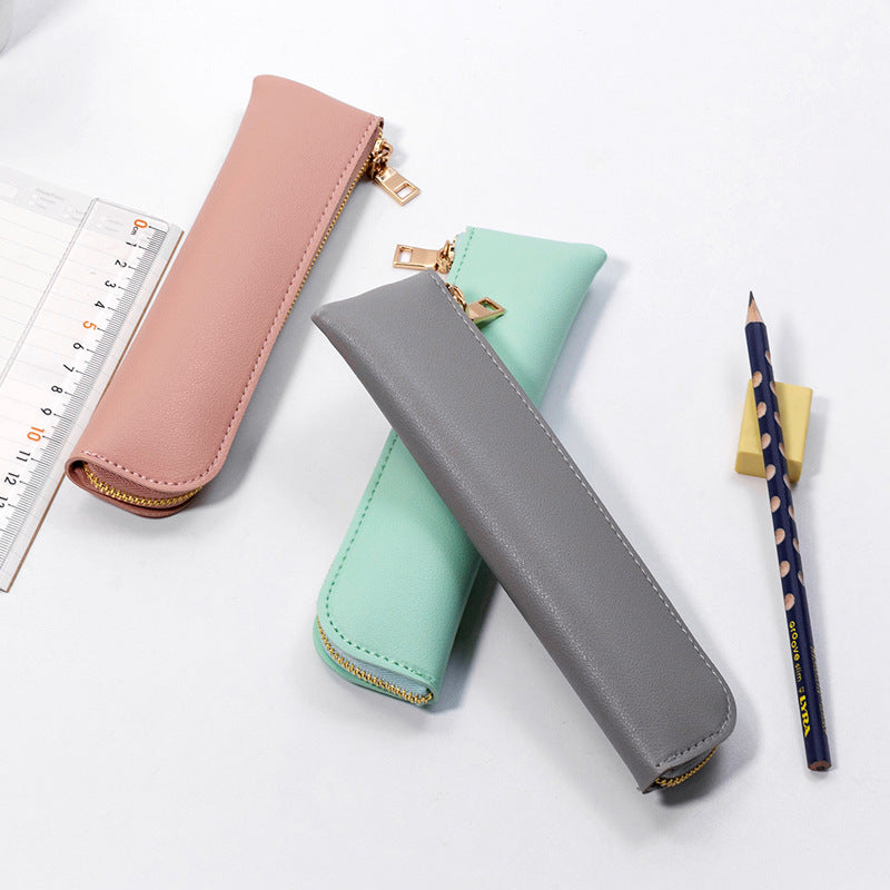 Premium Leder Reißverschluss Bleistift Etui Brehn
