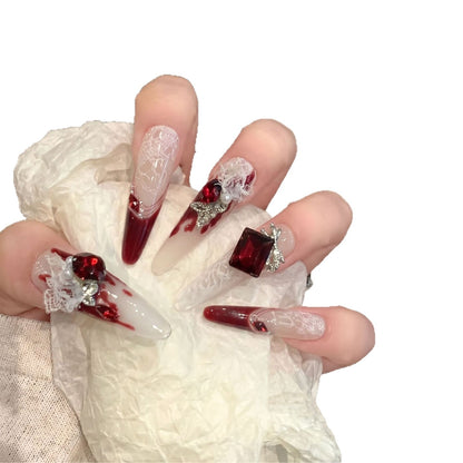 Elegantes dekoratives Press-On-Nagelkunst-Set Brehn