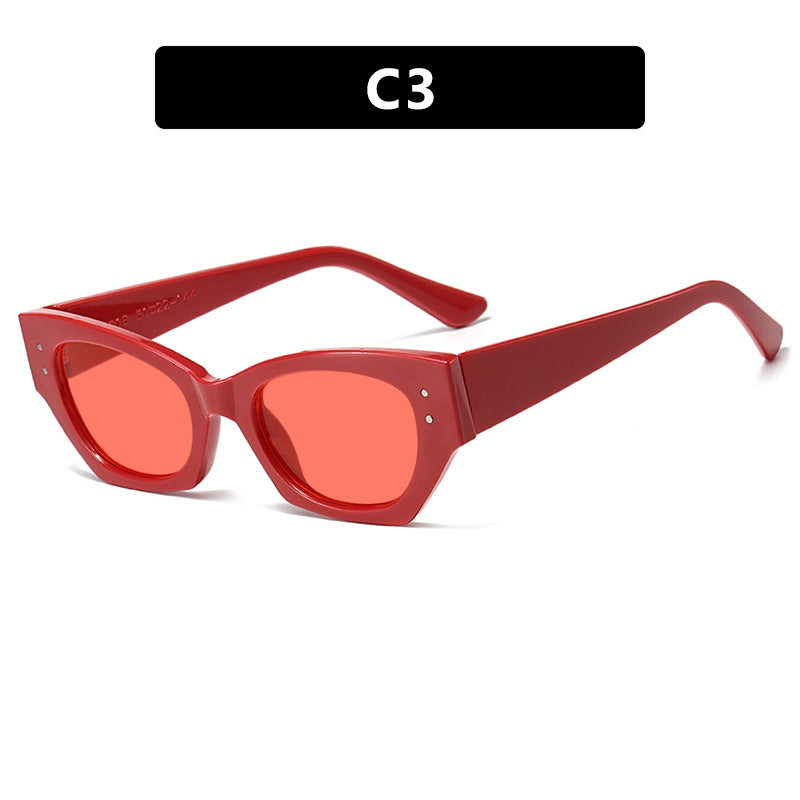 Damen trendige Cat-Eye Sonnenbrille mit elegantem Kunststoffrahmen Brehn