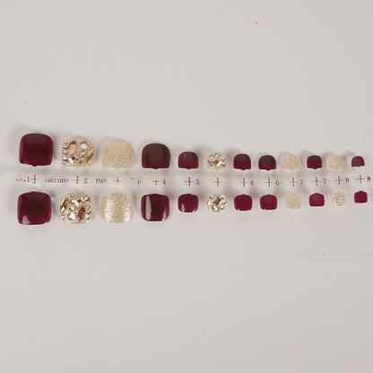 Glamouröser Press-On-Nagelsatz mit Strassakzenten Brehn