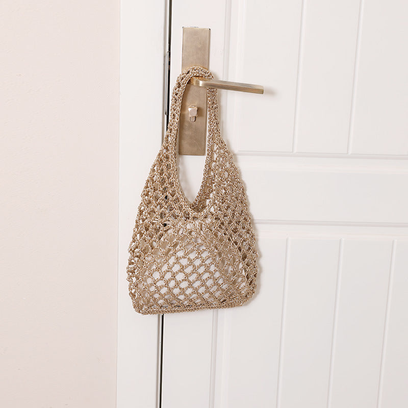 Damen Henkeltasche aus handgeknüpftem Naturmaterial Brehn
