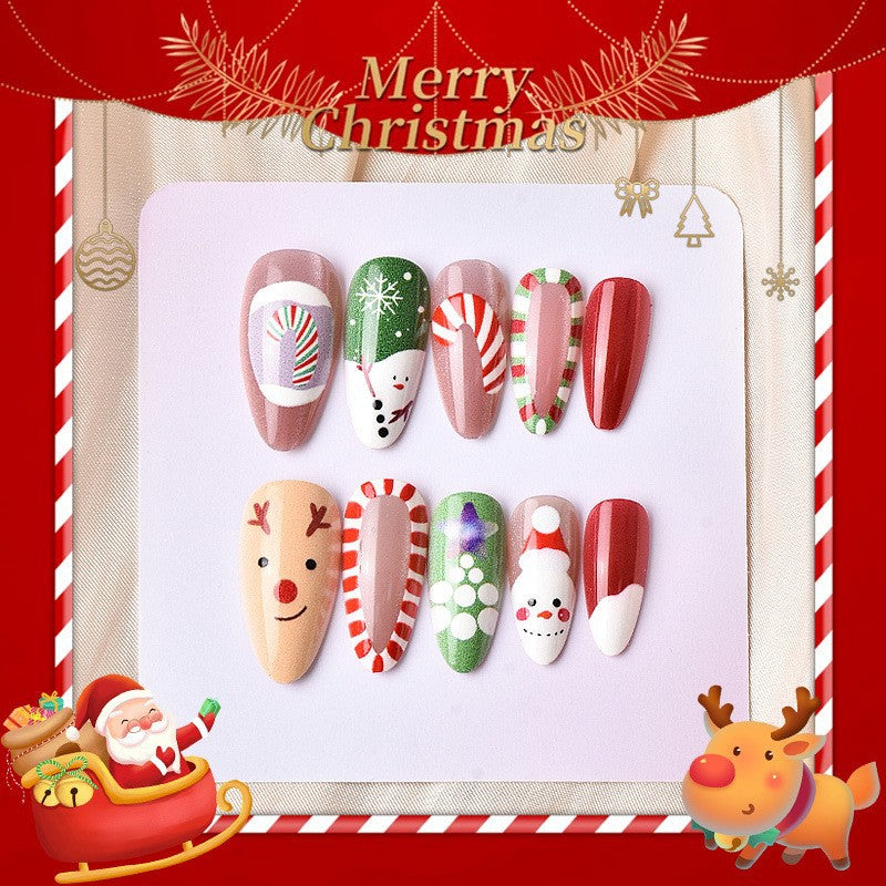 Kunstnagelset mit festlichen Weihnachtsmotiven Brehn 1787561505