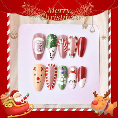 Kunstnagelset mit festlichen Weihnachtsmotiven Brehn 1787561505