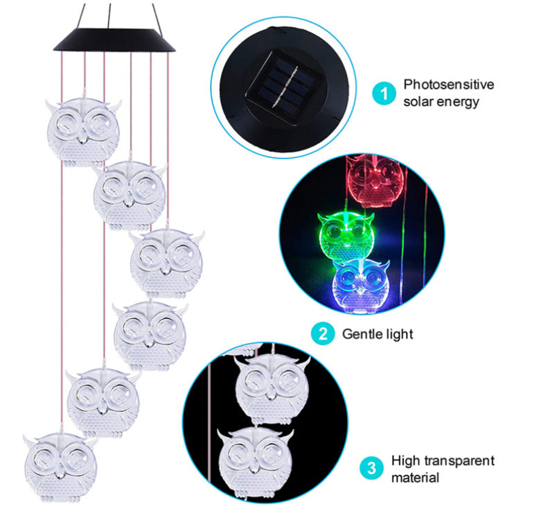 LED Solar Schmetterling Windspiel Garten Hängelampe Brehn