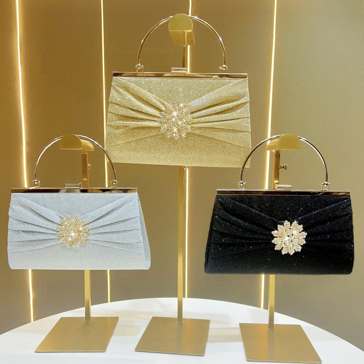 Glamouröse Metallische Abend-Handtasche