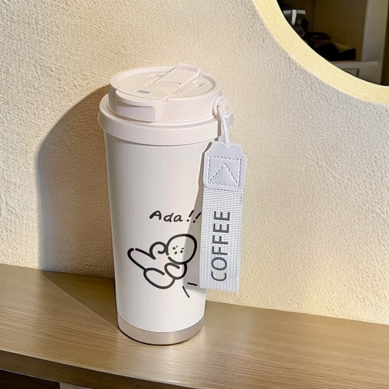 Damen Isolier-Trinkflasche mit praktischem Klappdeckel und charmantem Hello Kitty Design Brehn