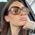 Damen moderne quadratische Sonnenbrille mit breitem Rahmen und elegantem Design Brehn