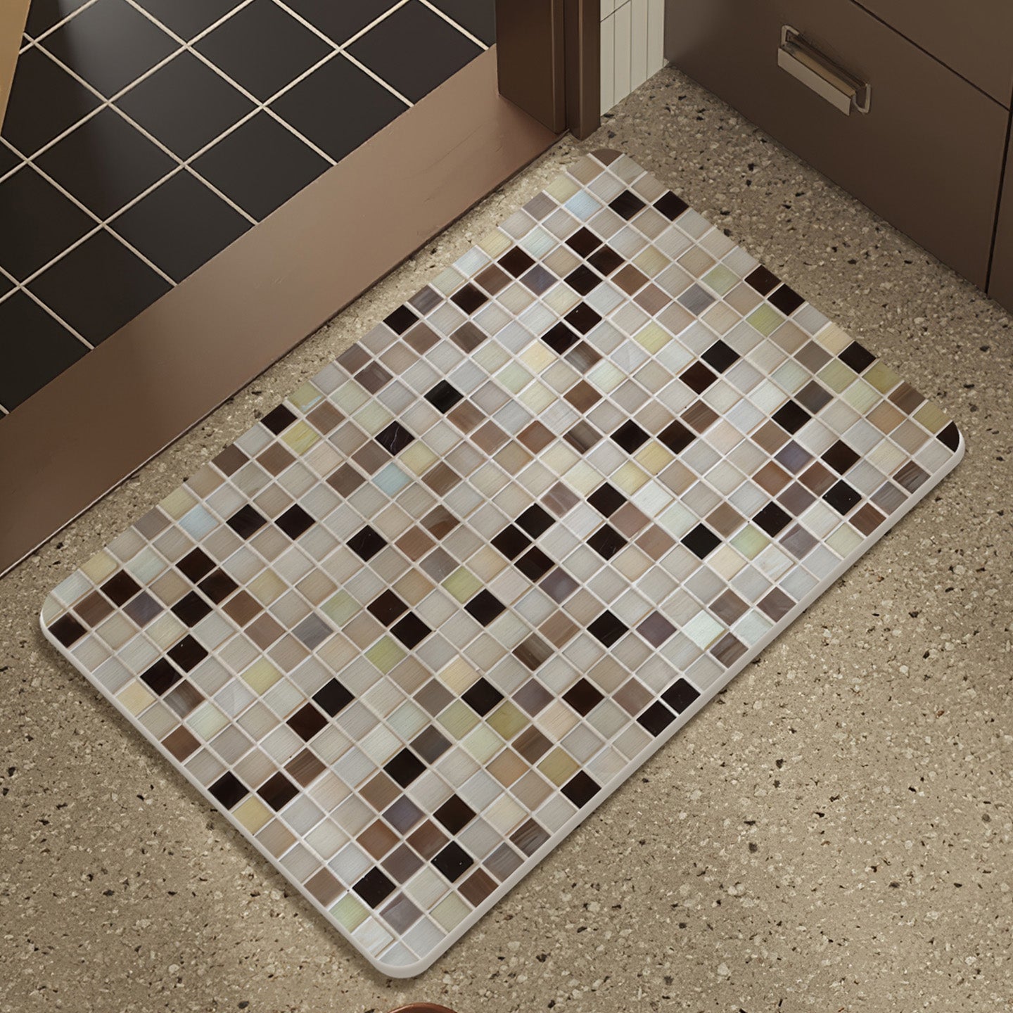 Mosaik Design Badmatte Brehn