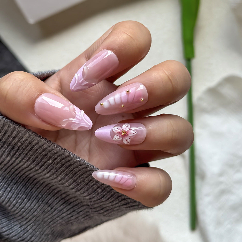 Blumen Kunst Press-On Nagel Set Brehn