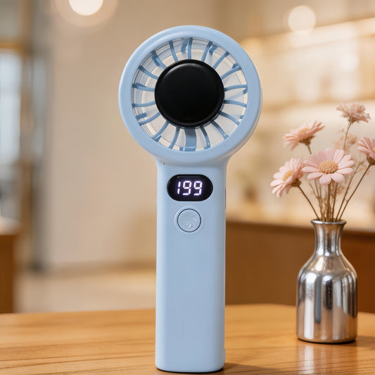 Damen Tragbarer Handventilator mit LCD-Display und USB-Ladefunktion Brehn