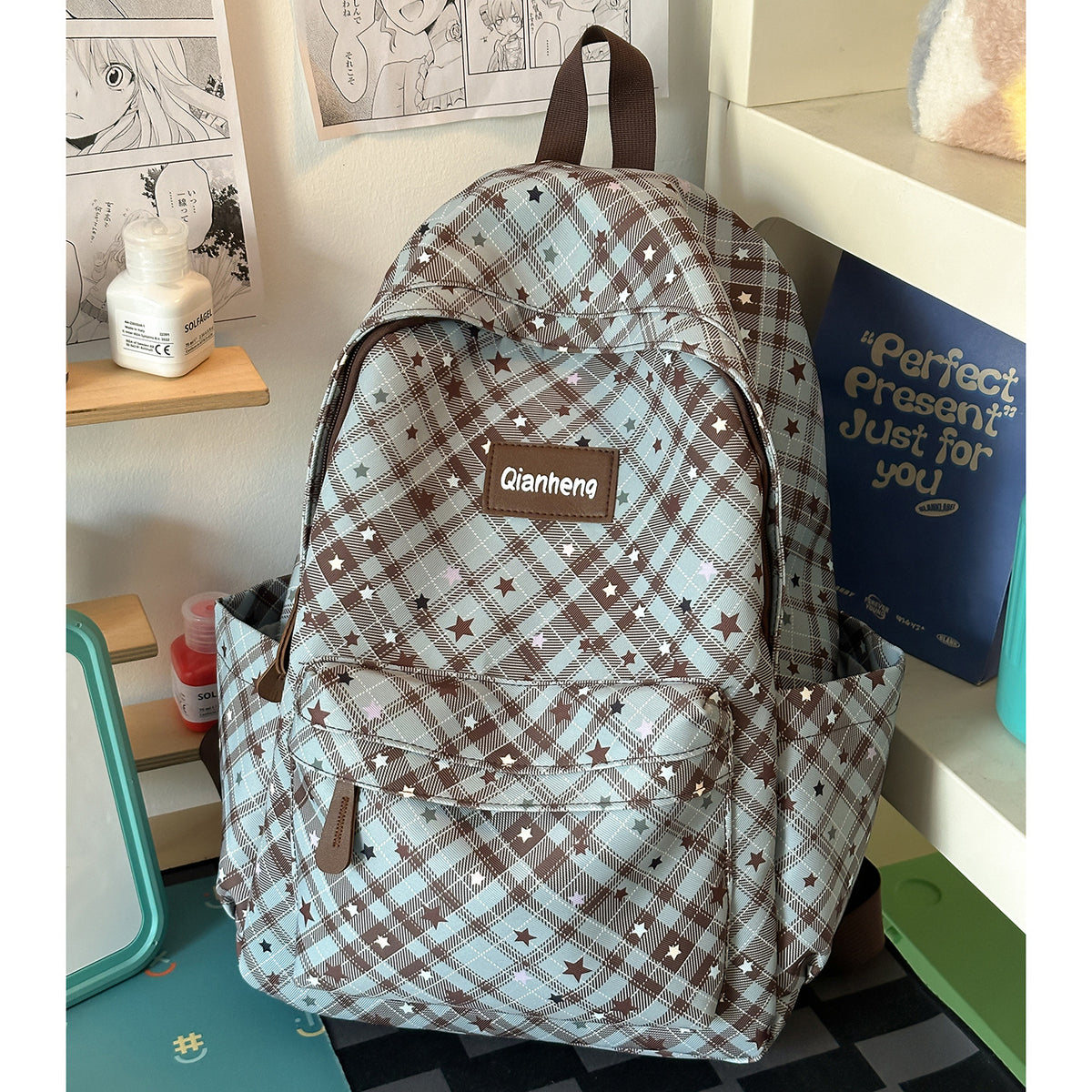 Stylische geometrisch gemusterte Rucksack Brehn