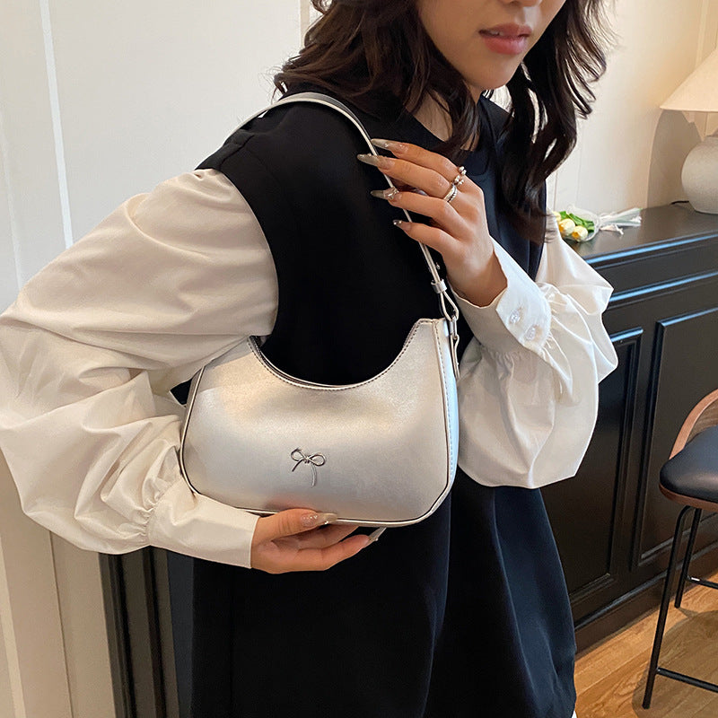 Stylische Bow Detail Schultertasche Brehn