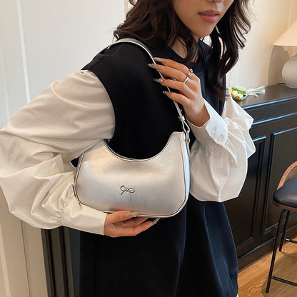 Stylische Bow Detail Schultertasche Brehn