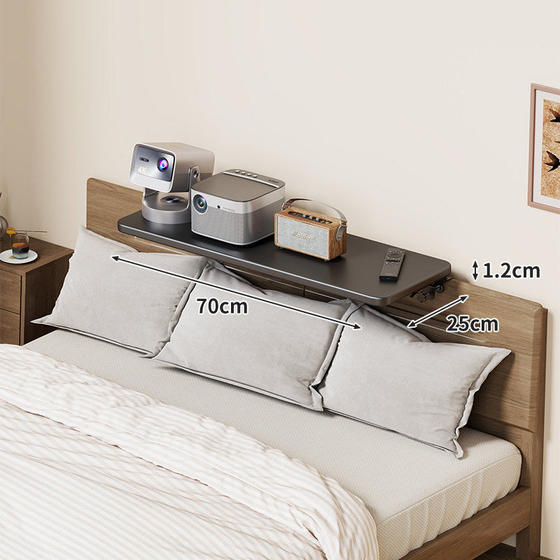 Slim Floating Kopfteil Nachttischregal mit ultra-dünnem Profil und abgerundeten Ecken