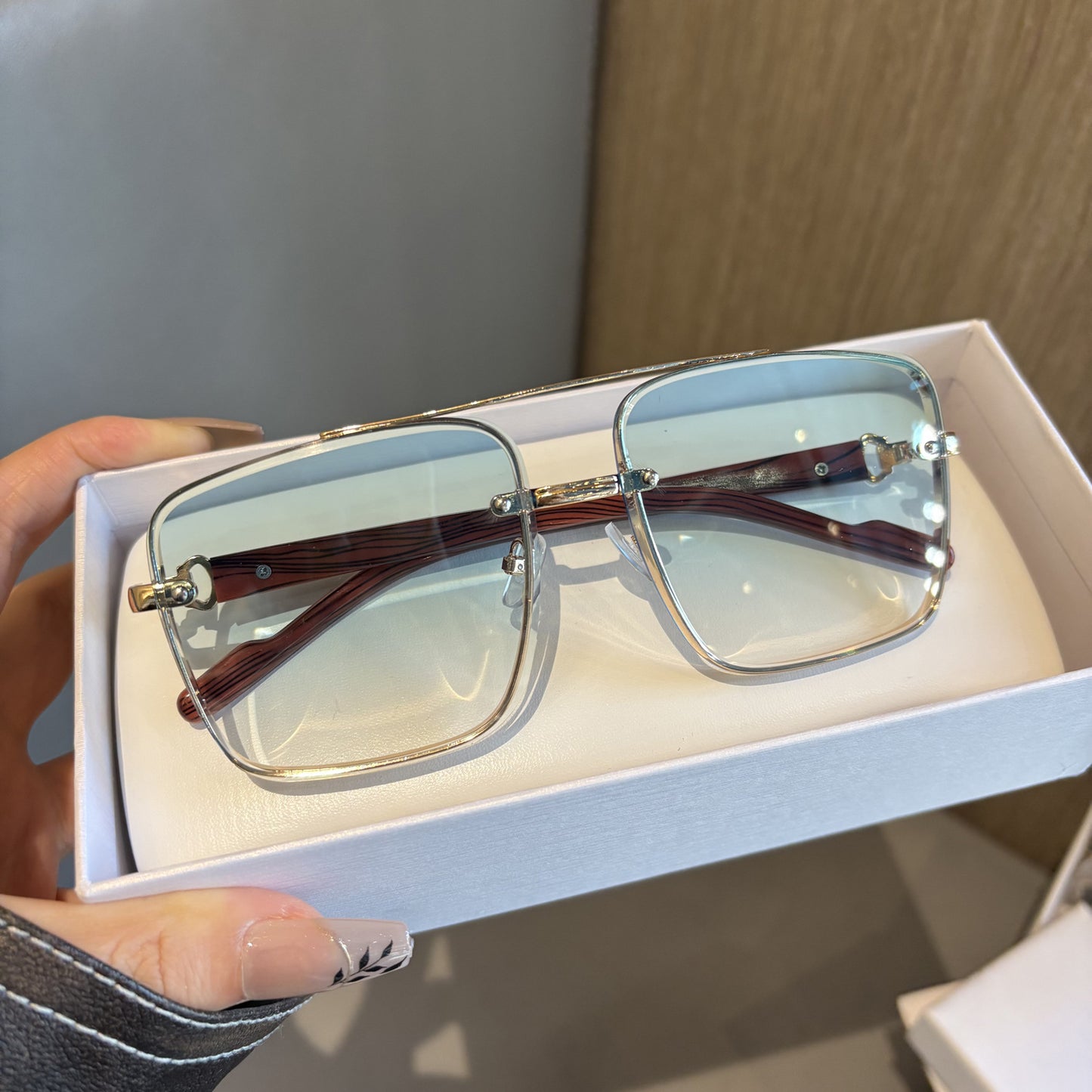Oversized quadratische Rahmen-Sonnenbrille Brehn