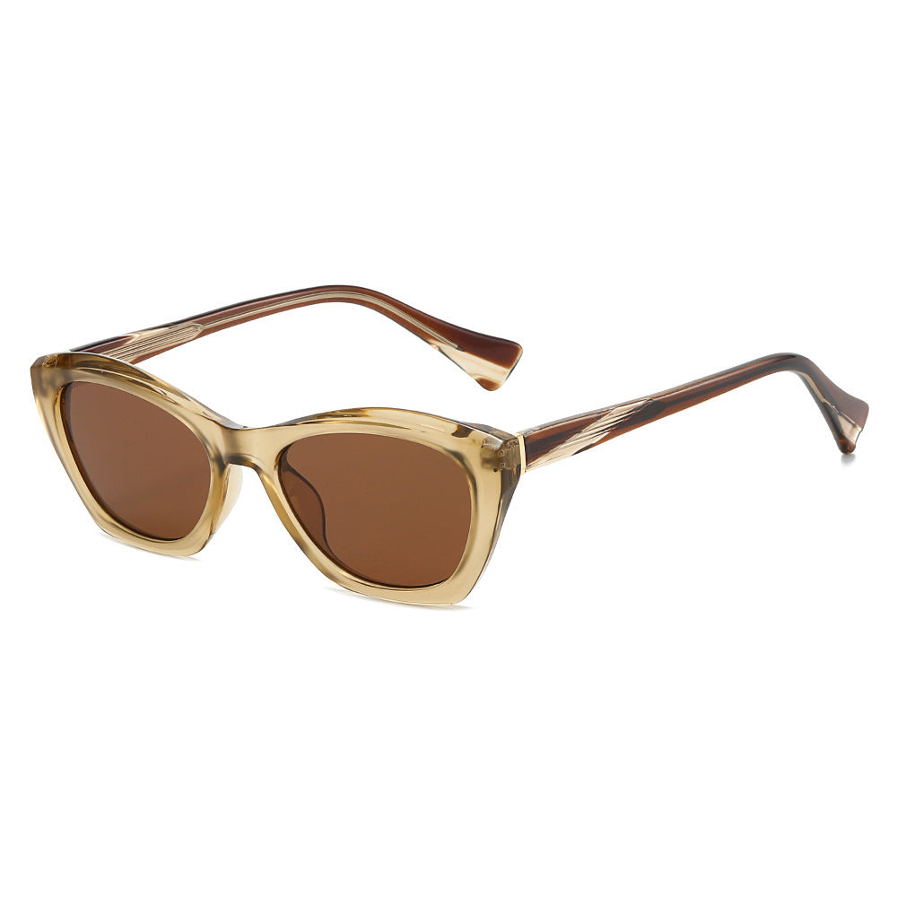 Damen Cat-Eye Sonnenbrille mit transparenten und farbigen Details Brehn