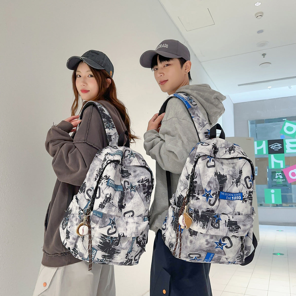 Stylischer Grafik-Rucksack Brehn