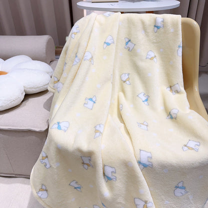 Plüsch-Tier-Motiv-Fleece-Wurfdecke
