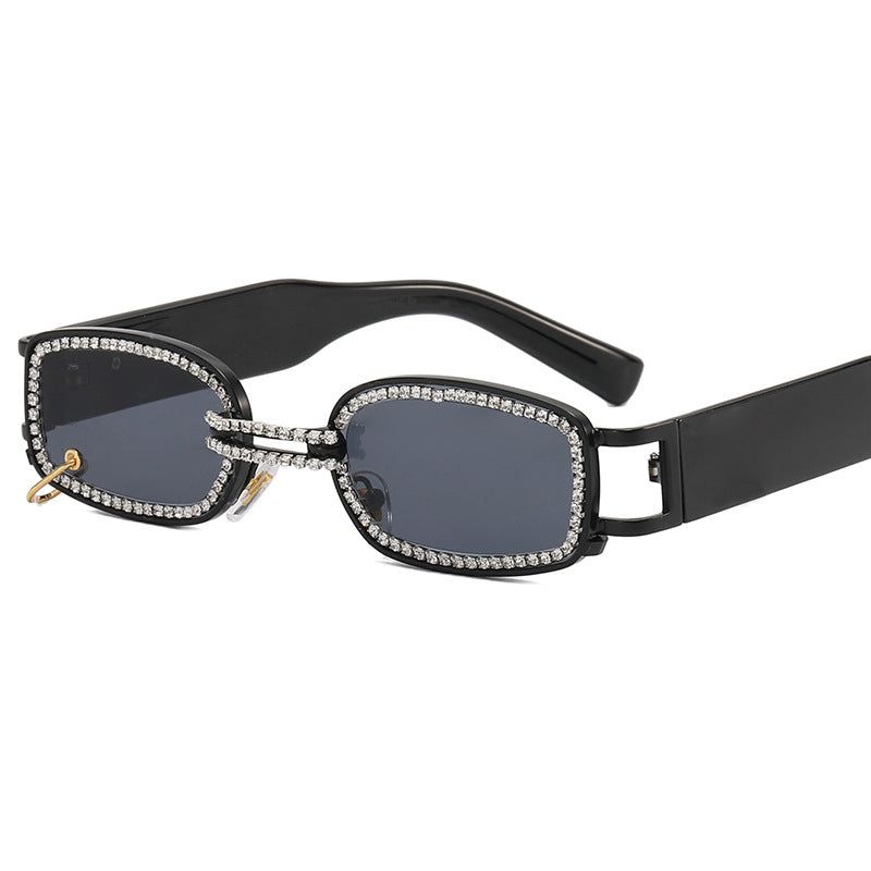 Damen modische Sonnenbrille mit funkelndem Kristallrahmen Brehn