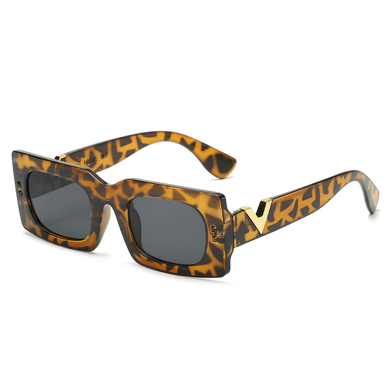 Damen oversized Sonnenbrille mit animalischem Muster Brehn