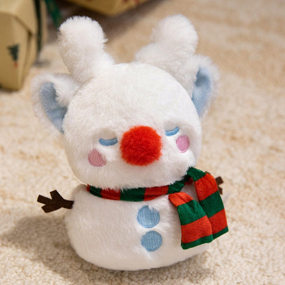 Plüsch Schneemann Feiertags Dekorativer Tischspielzeug mit Schal & Filz Zweigarmen Brehn