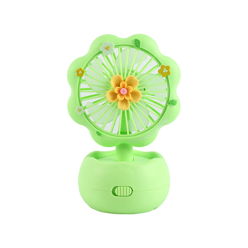 Damen tragbarer Blumendesign Mini-Lüfter Brehn